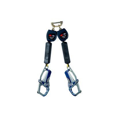 3101663 - Nano-Lok (SRL) Self Retracting Lifeline - ANSI Class A & B - Single-pin anchor connector - Comfort Grip hooks on each lifeline - Twin leg - 6 ft. (1.8m) Dyneema lifeline image 0