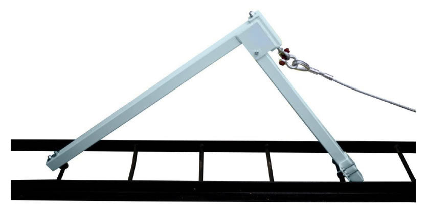 Curved Flexible Cable Ladder Safety System - 3/8' Galvanized Cable - French Creek Safety image 0