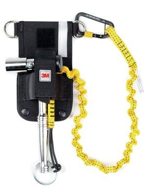 1500097 - Scaffold wrench holster w/ Retractor - Hook2Loop Bungee Tether - Secures and tethers scaffold wrench - 5 lb. capacity - High visibility - 3M DBI-SALA image 0
