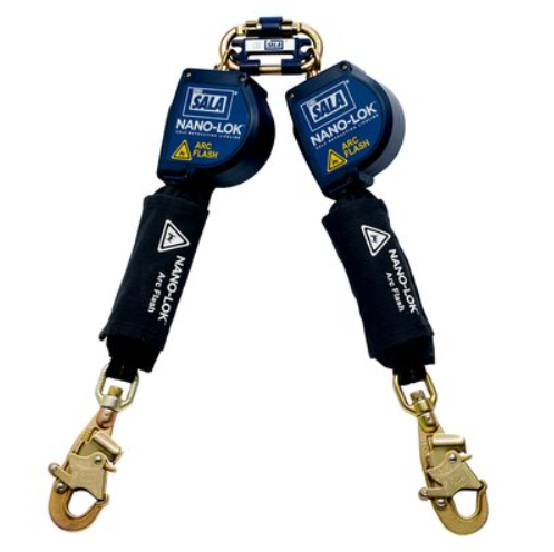 3101535 - 3M DBI-SALA Nano-Lok Arc Flash Twin-Leg Quick Connect Self Retracting Lifeline with Swivel Snap Hooks image 0