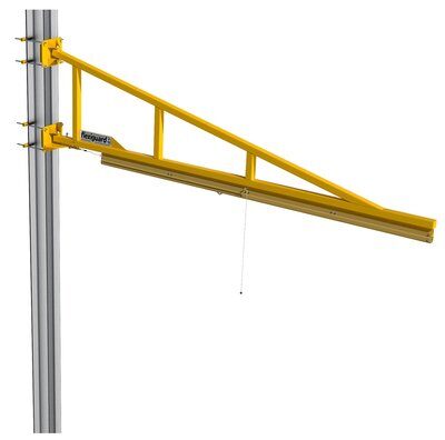 No-base jib system - Counterweight jib system with 20 ft. offset mast - 180-degree rotating boom - All hardware included - User sets anchor height - Provides fall arrest for one person - 3M DBI-SALA 8560433 image 0
