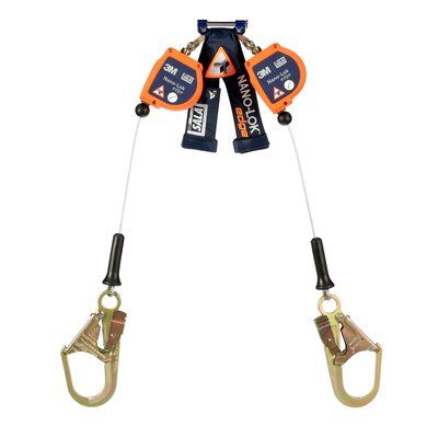 3500278 Edge Twin-Leg Personal Self Retracting Lifeline, Cable, Steel Rebar Hook, 7.3 ft, Class 2, ANSI - 3M DBI-SALA image 0