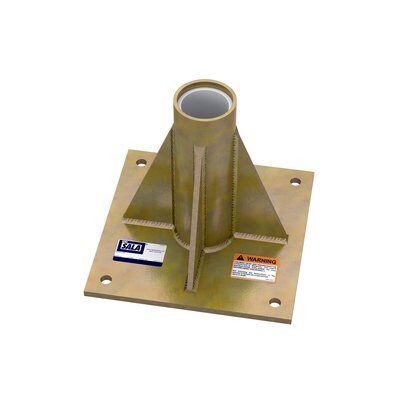 FlexiGuard Sky Anchor Base - Top floor mount base - Bolt or weld to steel floors - PVC mast sleeve liner - Permanent Installation - 3M DBI-SALA 8530210 image 0