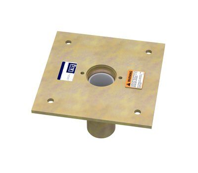 FlexiGuard Sky Anchor Base - Flush floor mount design - Bolt-in installation to concrete/steel floors - PVC mast sleeve liner - Permanent Installation - 3M DBI-SALA 8530162 image 0