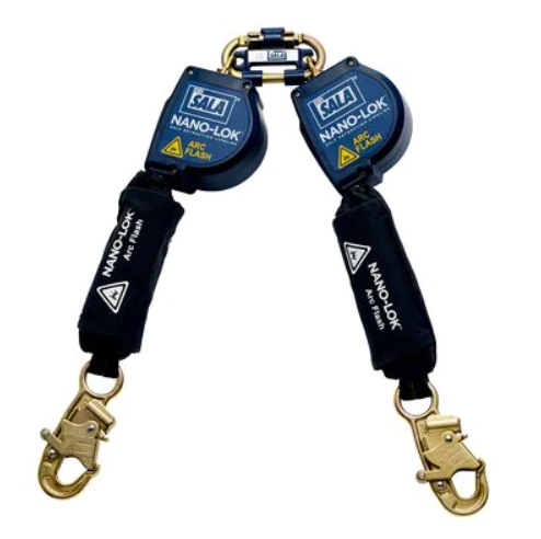 3101534 - 3M DBI-SALA Nano-Lok Arc Flash Twin-Leg Quick Connect Self Retracting Lifeline with Snap Hook Connectors image 0