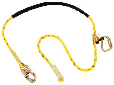 1234070 - Pole Climber's Adjustable Positioning Lanyard - Length: 8 ft. (2.4m) - ROPE - Connections: Snap Hook / Rope Adjuster & Carabiner image 0