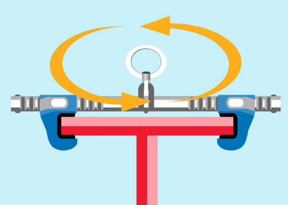 Sliding Beam Anchor - Hands-free mobility -  Dual ratcheting adjustment buttons - Hidden locking mechanism - 360-degree gliding steel D-ring - 2104710 2104715 image 3