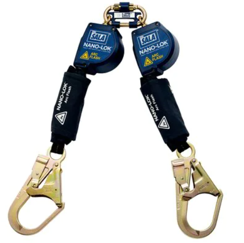 3101536 - 3M DBI-SALA Nano-Lok Arc Flash Twin-Leg Quick Connect Self Retracting Lifeline with Rebar Hook Connectors image 0