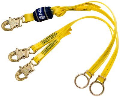 1246203 - EZ-Stop Lanyard, 6 ft. Twin Leg, Adjustable D-rings - Connections: Snap Hook / Snap Hooks image 0