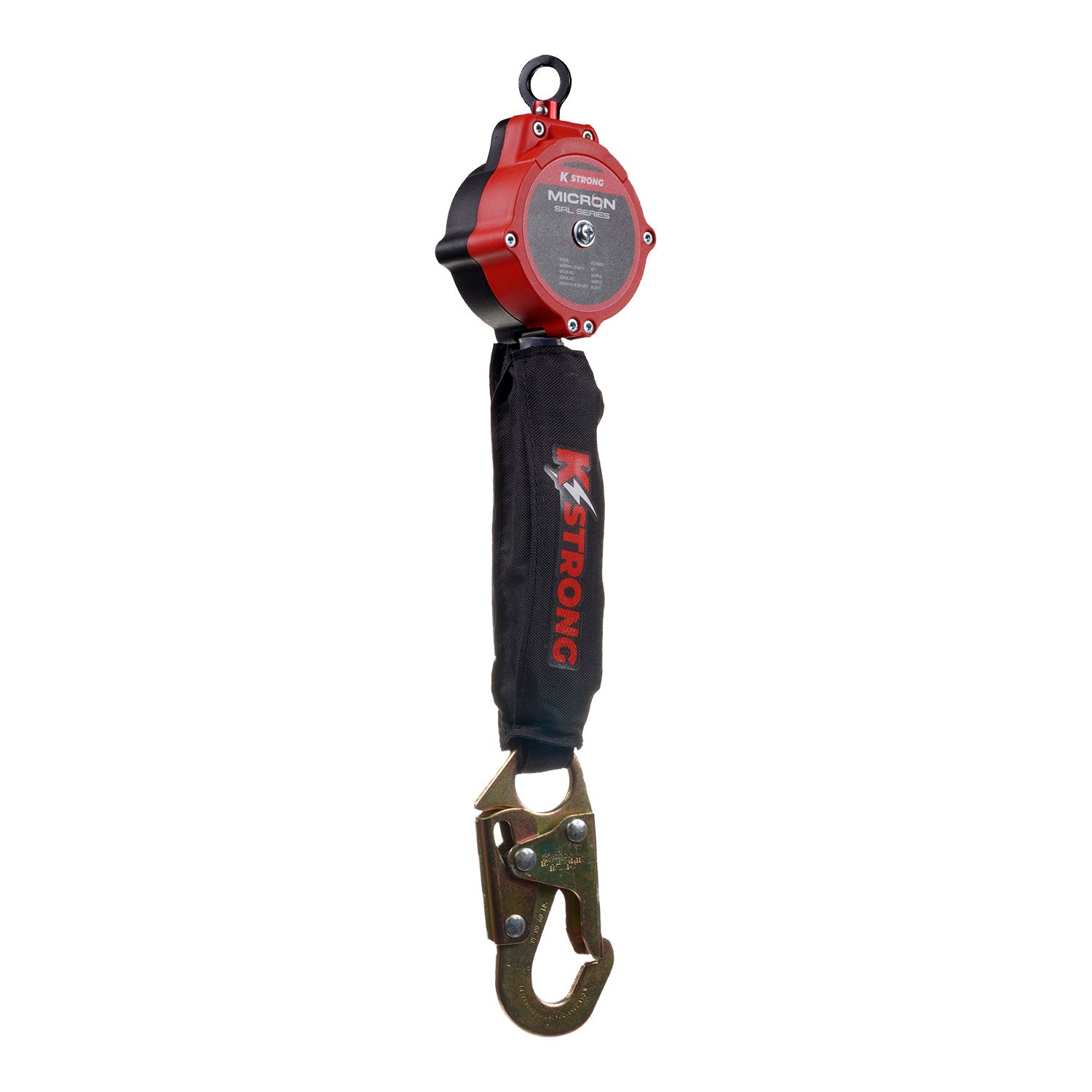 6 ft. Micron SRL with Snap Hook (ANSI) - Dyneema Webbing with Energy Absorber - Harness Connector Included - KStrong image 1