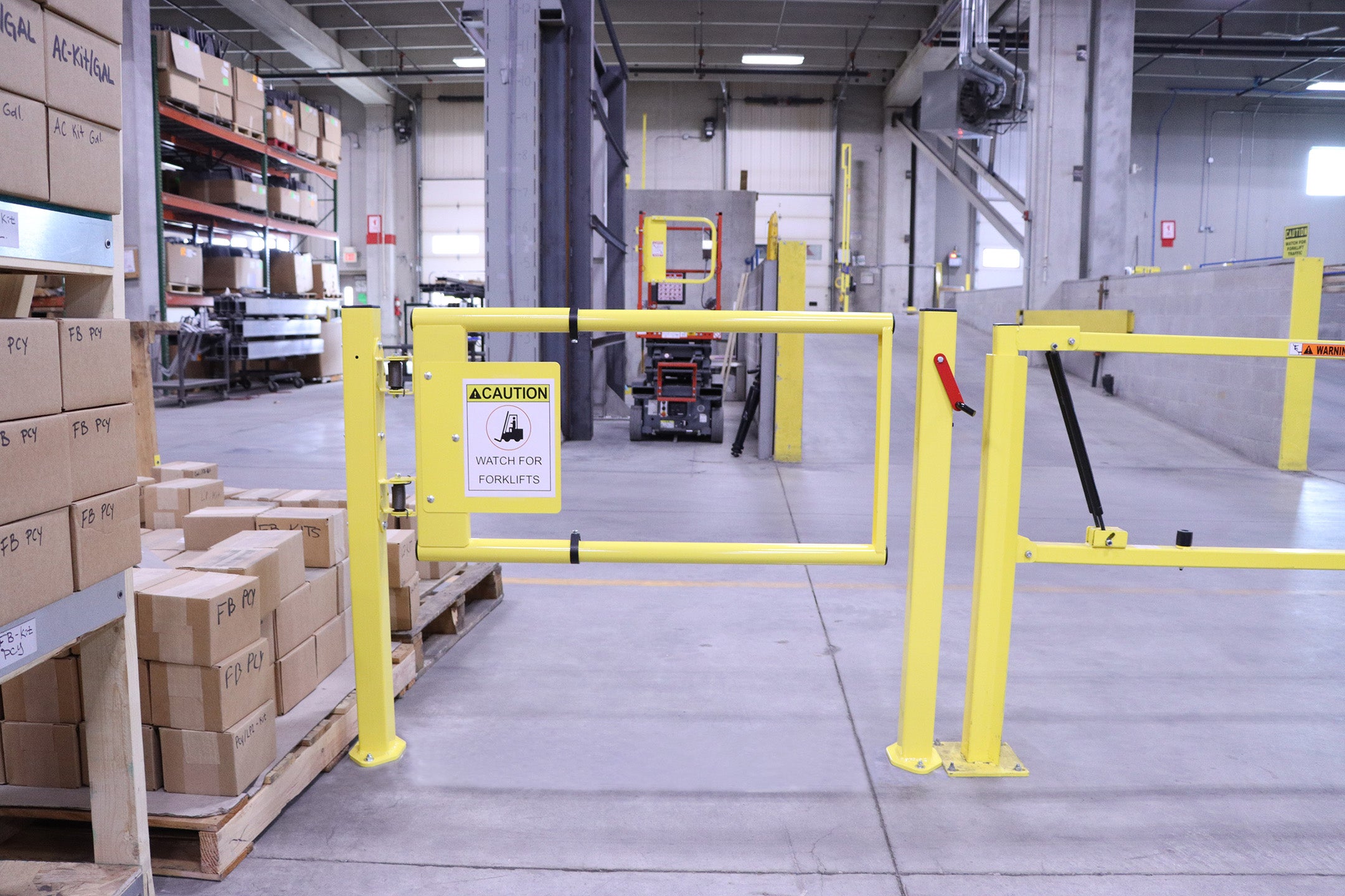 EPAG Personnel Access Gate - Adjustable pedestrian gate that swings both ways - Fits widths 21 to 48 inches - Mild steel and powder coat yellow - Quiet Operation - Not for Fall Protection - PS DOORS EPAG-2148-PCY image 5