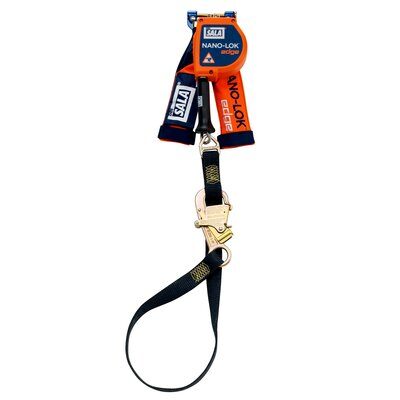 3500297 - Nano-Lok edge (SRL) Self Retracting Lifeline - 9 ft. (2.7 m) - Galvanized Steel lifeline w/ Tie-back hook - Single leg - For horizontal use / leading edge - Single-pin connector image 0