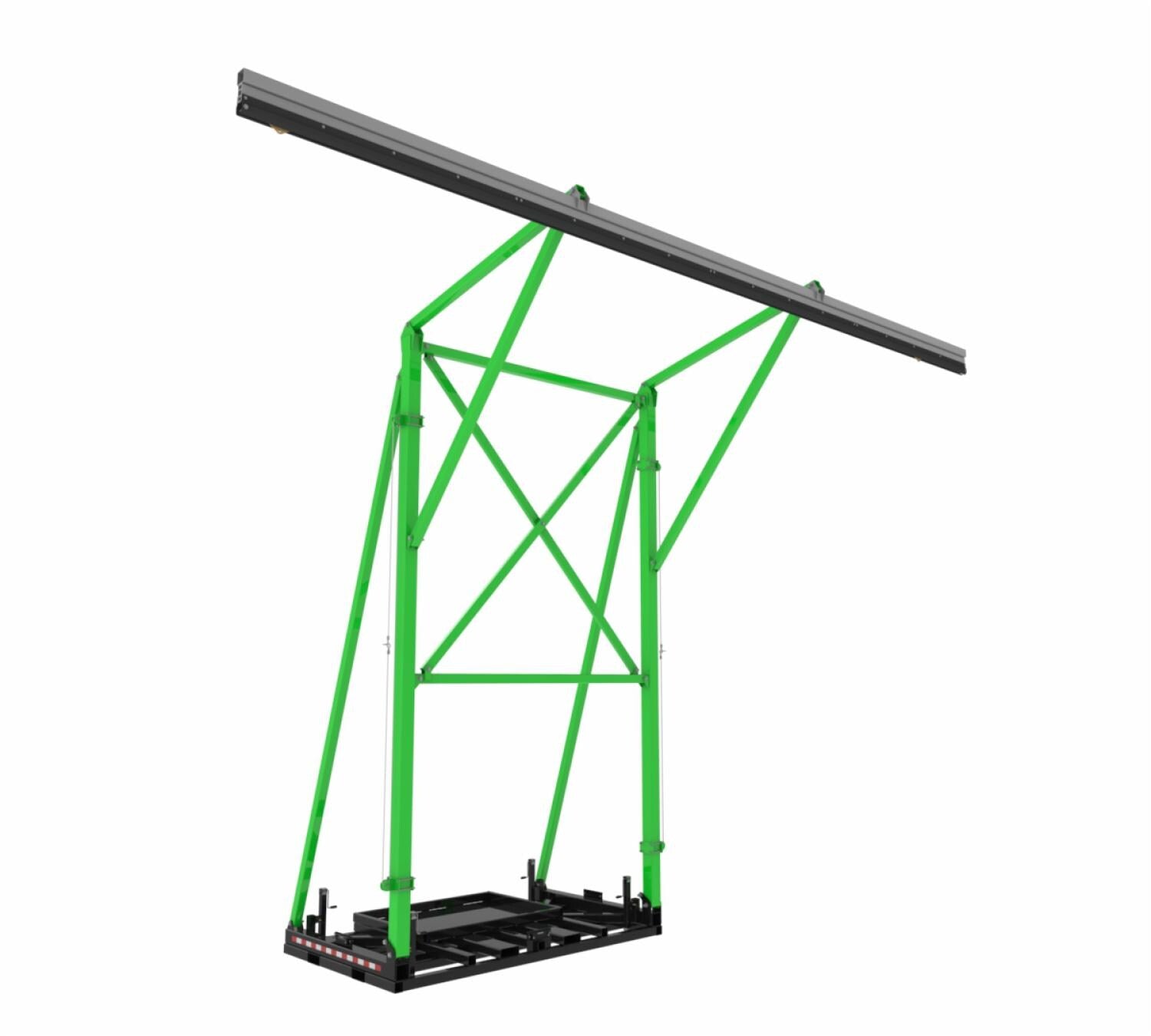Counterweighted Rail System, 2 User Max - Fixed rail anchor with trolley - 22 ft. anchor height - 32 ft. rail width - 8 ft. offset - 3M DBI-SALA Flexiguard 8517760 8517761 image 0