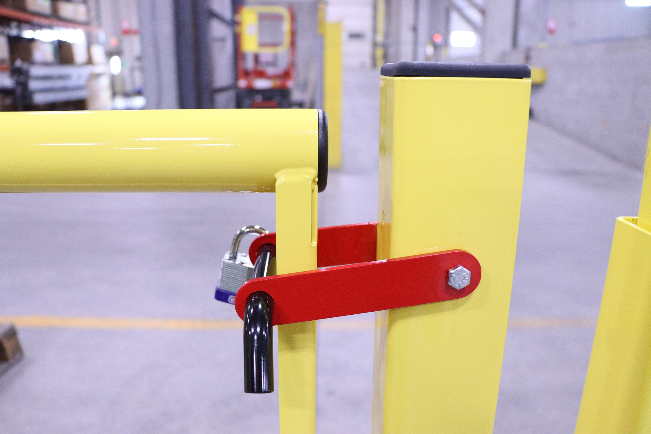 EPAG Personnel Access Gate - Adjustable pedestrian gate that swings both ways - Fits widths 21 to 48 inches - Mild steel and powder coat yellow - Quiet Operation - Not for Fall Protection - PS DOORS EPAG-2148-PCY image 4