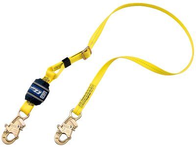 6ft. Adjustable Shock Absorbing Lanyard - EZ-Stop single-leg web lanyard - User-friendly snap hooks on each end - Repel webbing - Reflective materials - 3M DBI-SALA 1246234 image 0