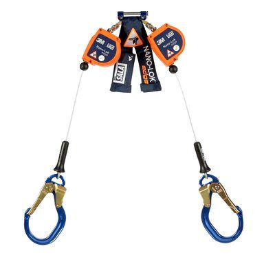 3500277 Edge Twin-Leg Personal Self Retracting Lifeline Cable, Aluminum Rebar Lock Hook 8 ft, Class 2, ANSI - 3M DBI-SALA image 0