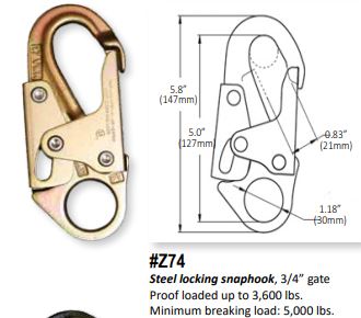 470A Wire Rope Shock Absorbing Lanyard - French Creek Fall Safety - Z74 image