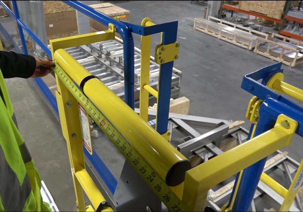 Adjustable Safety Gate - Self-closing fall protection swing gate - Fits openings from 18 in. to 36 in. - Easy installation in minutes  - Meets OSHA, CE and ANSI guardrail standards - PS DOORS EdgeHalt ASG-1836 image 12