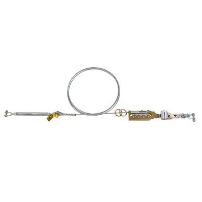 Sayfline Cable Horizontal Lifeline System - ALL-METAL: (20 ft. - 100 ft.) Lifeline, Wedgegrip, Tensioner & Energy absorber. image 0
