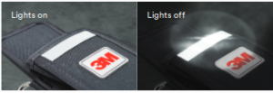 3M™ DBI SALA®    3M.com/DroppedObjectsPrevention   800-328-614614Lights onLights offHigh-Visibility ReflectorsProducts equipped with our high-visibility reflectors are easy to identify and locate, even when left in dark spaces. The highly reflective material stitched into the front and back of the holster makes it easily detectable with a flashlight even in low-light conditions