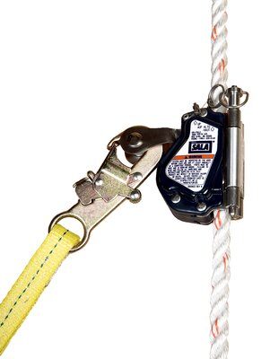 Lad-Saf Mobile rope grab - Less friction on rope - Follows along with user - Enables hands-free operation on VLL - Use with 3ft. lanyard - For 5/8 in. rope lifelines - 3M PROTECTA 5000335 image 0