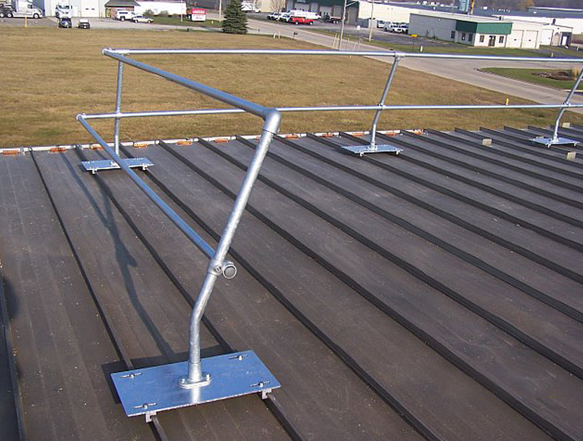 Standing Seam Metal Roof Safety Railing Systems - BlueWater image 0