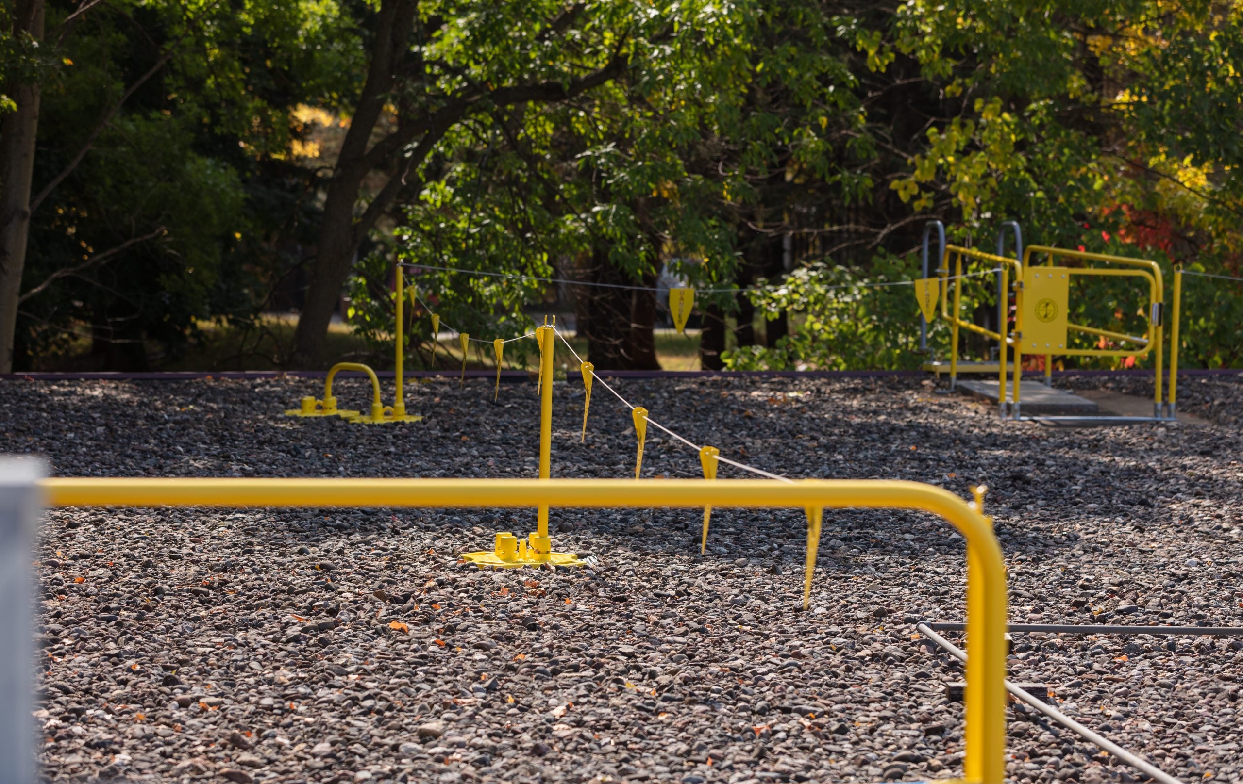 PermaLine OSHA Roof Warning Line System - Galvanized Base or Powder Coast Yellow – BlueWater image 0