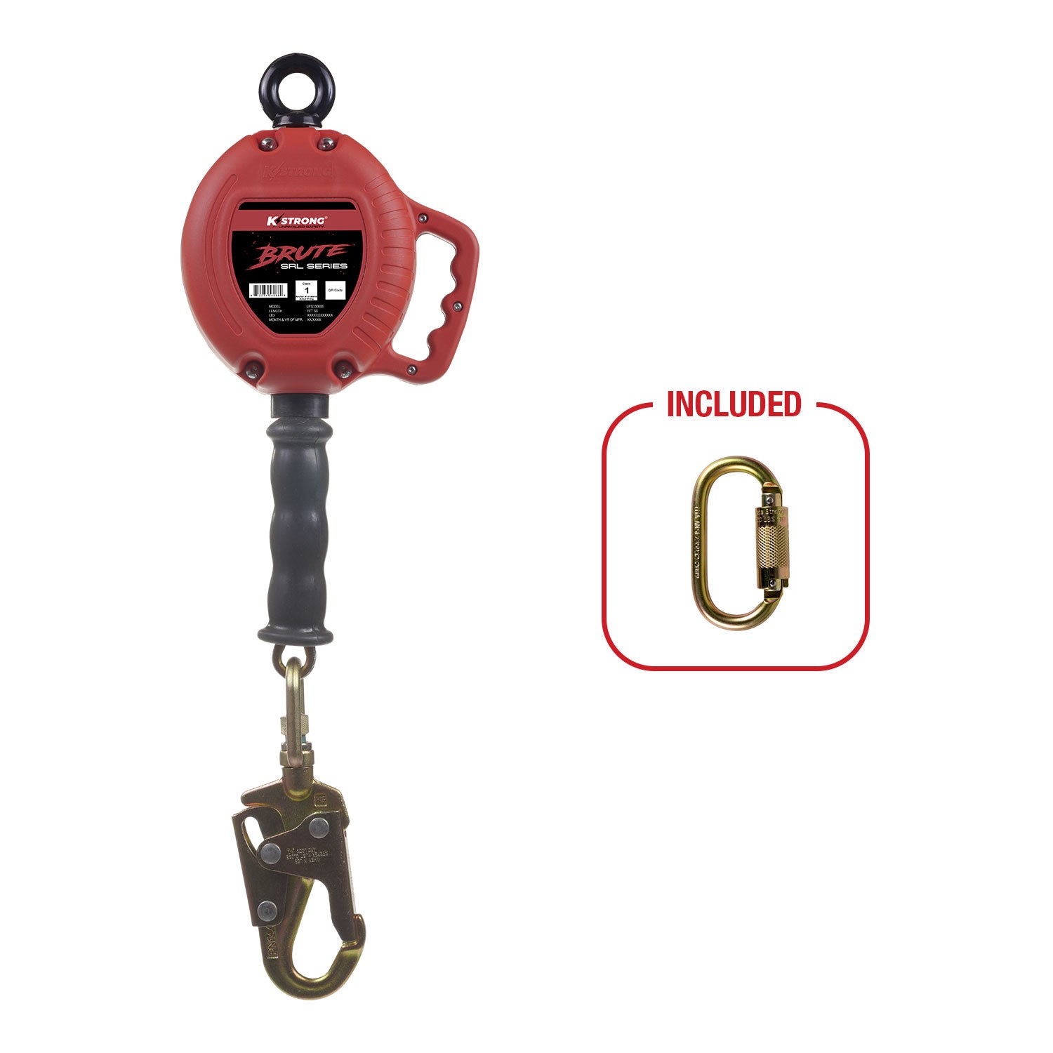 BRUTE 8 ft. Stainless Steel Cable SRL with Snap Hook - KStrong UFS330008(SS) image 0