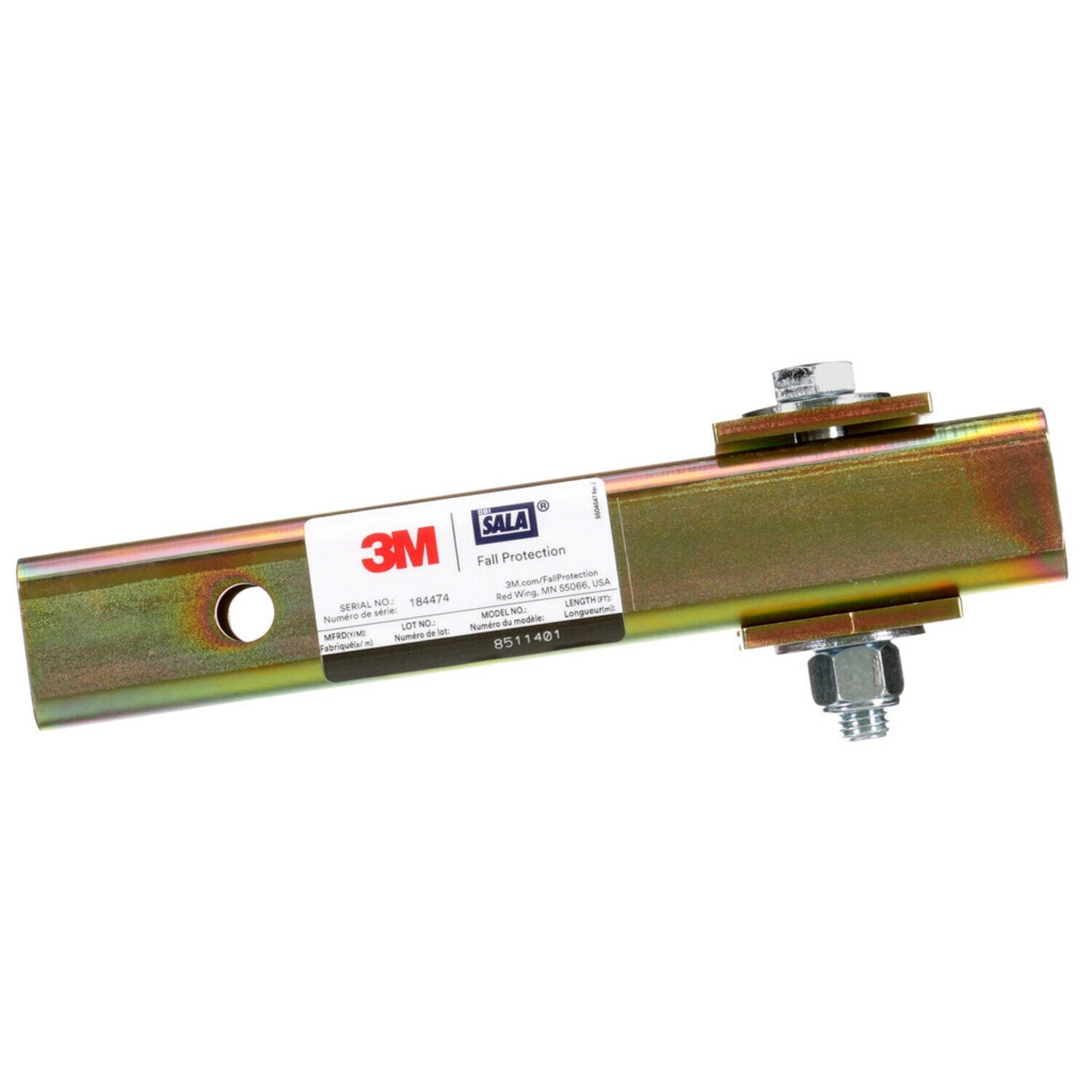 Flexiguard Truck Hitch Joint Adapter Zinc Plated Steel - 3M DBI-SALA 8511401 image 0