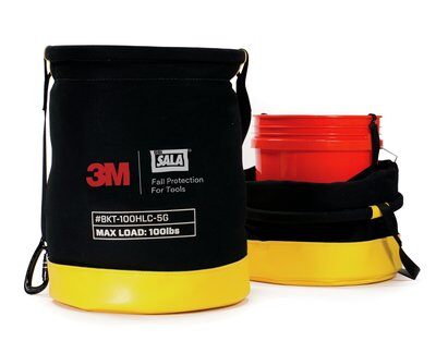 1500135 - Spill Control 5-Gallon Safe Bucket - Hook and loop closure - 100 lb Capacity - Canvas Bucket - For safely transporting buckets - Carabiner &amp; hoisting strap - 3M DBI-SALA 1500135 image 0