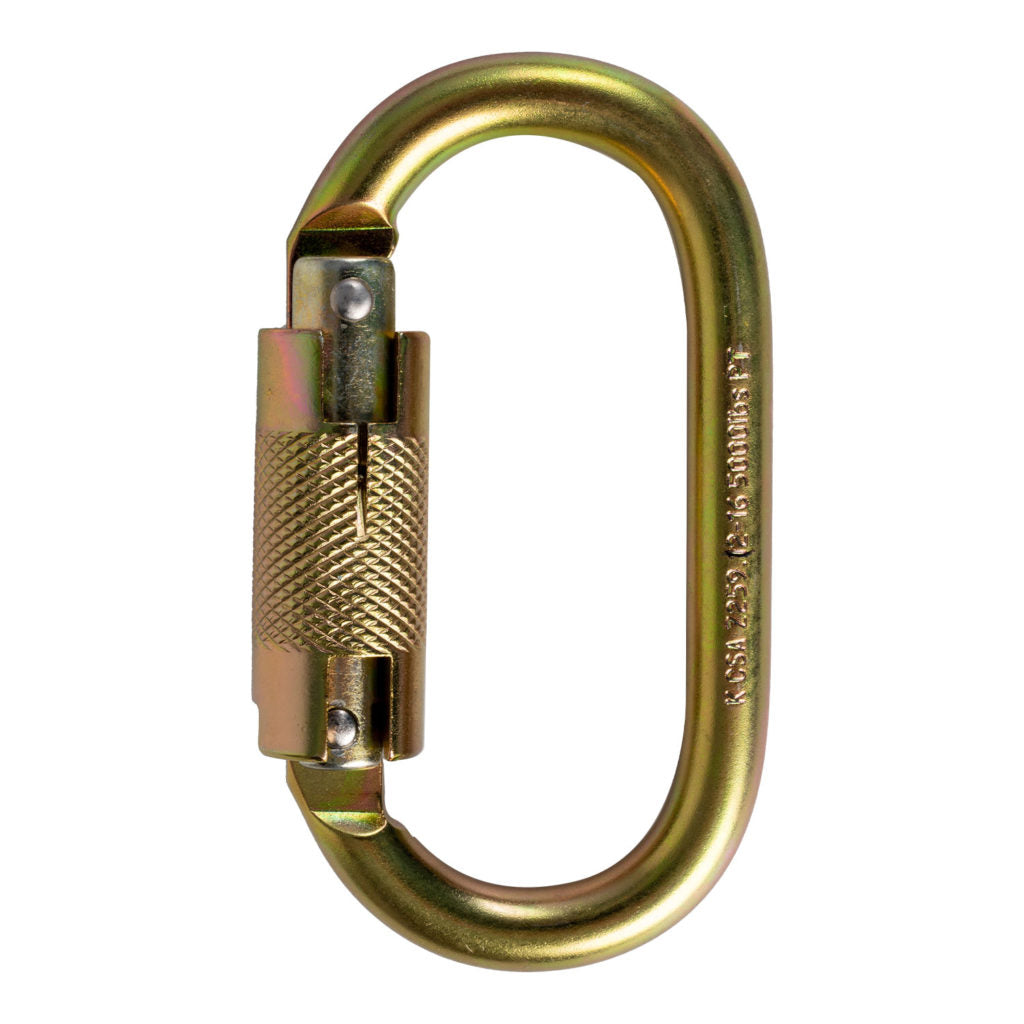 Oval Quarter Turn Locking Steel Carabiner (ANSI) - KStrong UFC401101 image 1