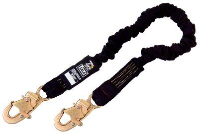 6ft. Arc Flash Shock Absorbing Lanyards - Steel snap hooks on each end - Fire resistant, anti-static and arc flash rated - Reflective materials - Nomex/Kevlar webbing - 3M DBI-SALA ShockWave2 1244610 image 0