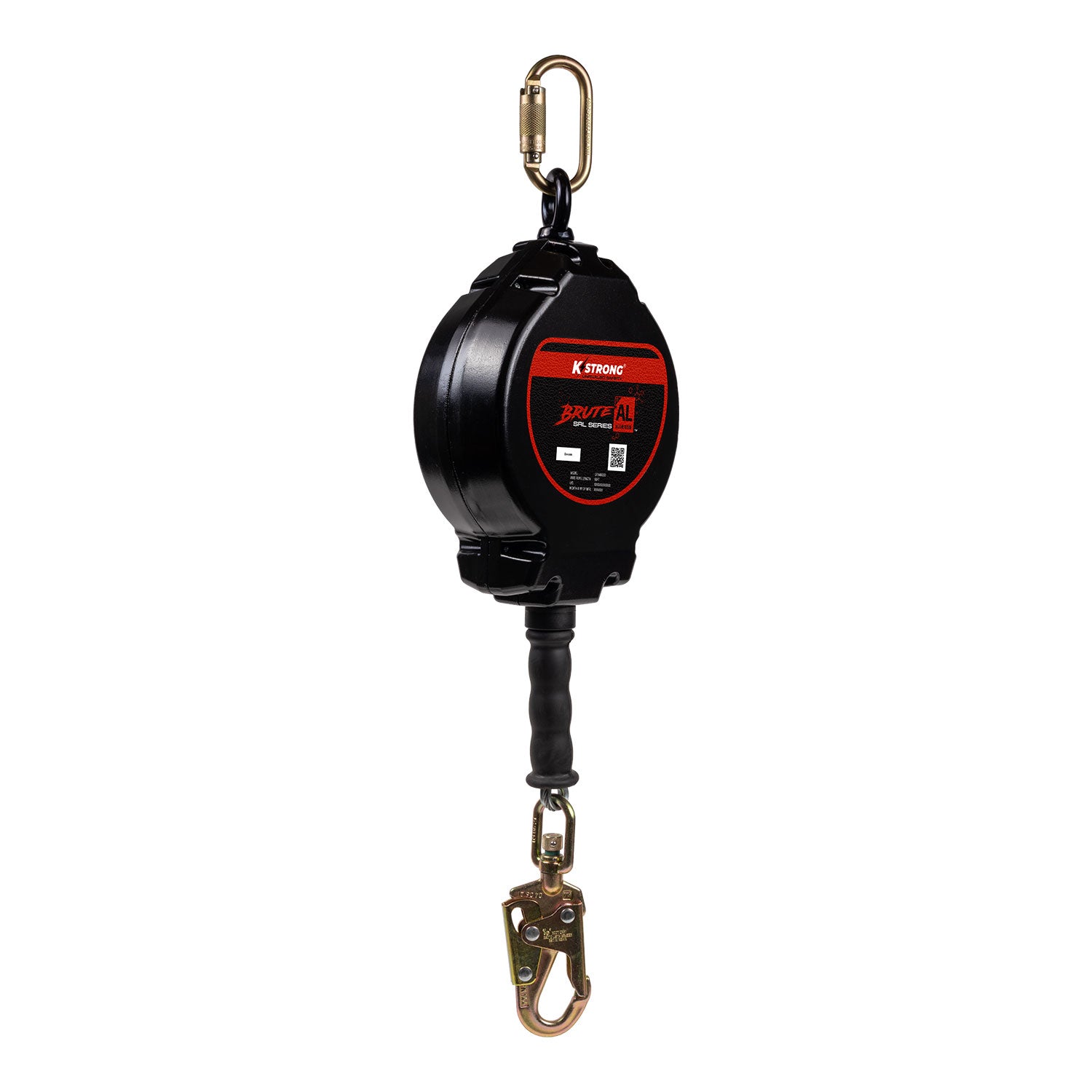 BRUTE-AL 50 ft. Aluminum Housing Cable SRL with Snap Hook, Galvanized Steel Wire Rope - KStrong UFS480050 image 1