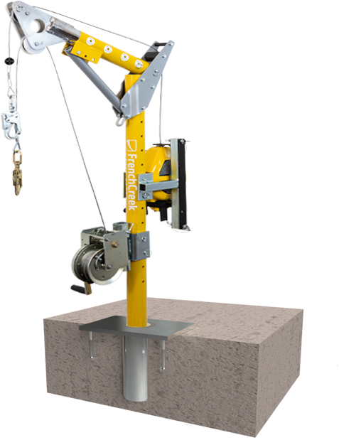 PD6 Floor Mount Cast in Place Davit Base - French Creek Fall Safety image 1