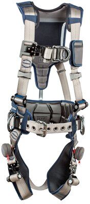 ExoFit STRATA Construction Style Positioning/Climbing Harness - Back, Front, &amp; Side D-rings - Quick-connect Buckles image 0