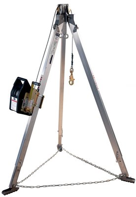 7 ft. Aluminum tripod w/ Winch for confined space - 7ft. aluminum tripod - Manual crank winch - 60ft. steel lifeline - Mount Brackets - Carry Bags - Leg Mount Pulley - 3M DBI-SALA 8300030 8300031 image 0