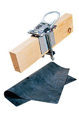 Permanent Roof Anchor with Detachable D-ring - Installs from 2x6 to 2x8 wooden frames - Bolt and clamp installation - Leak-proof flashing - Detachable D-ring - 3M DBI-SALA 2104541 image 0