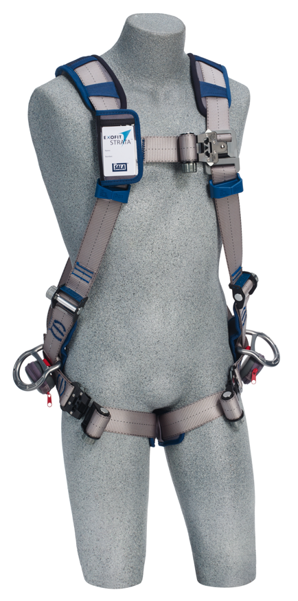 ExoFit STRATA Vest-Style Positioning Harness - Back and side D-rings - Mesh back pad - SRL adapter - Quick-connect