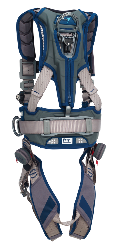 ExoFit STRATA Construction Style Positioning/Climbing Harness - Back, Front, & Side D-rings - Quick-connect Buckles