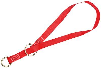Tie-off Adapter - Pass-thru style tie-off adapter - Red polyester webbing - Steel D-ring attachment point - No wear pad - 3M PROTECTA image 0