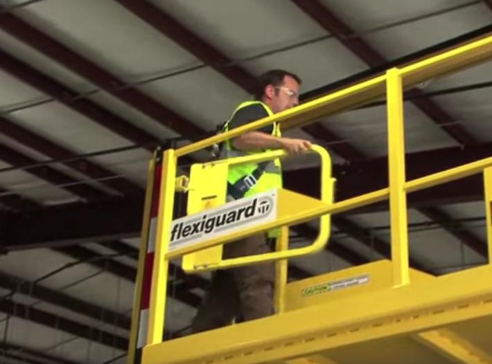 Flexiguard Supported Ladder System - Non-slip work platform with 12 ft. fall arrest rail &amp; two trolleys - Includes stabilizing jacks, outriggers &amp; wheels - Spring load swing gates - 3M DBI-SALA 8530397 image 4