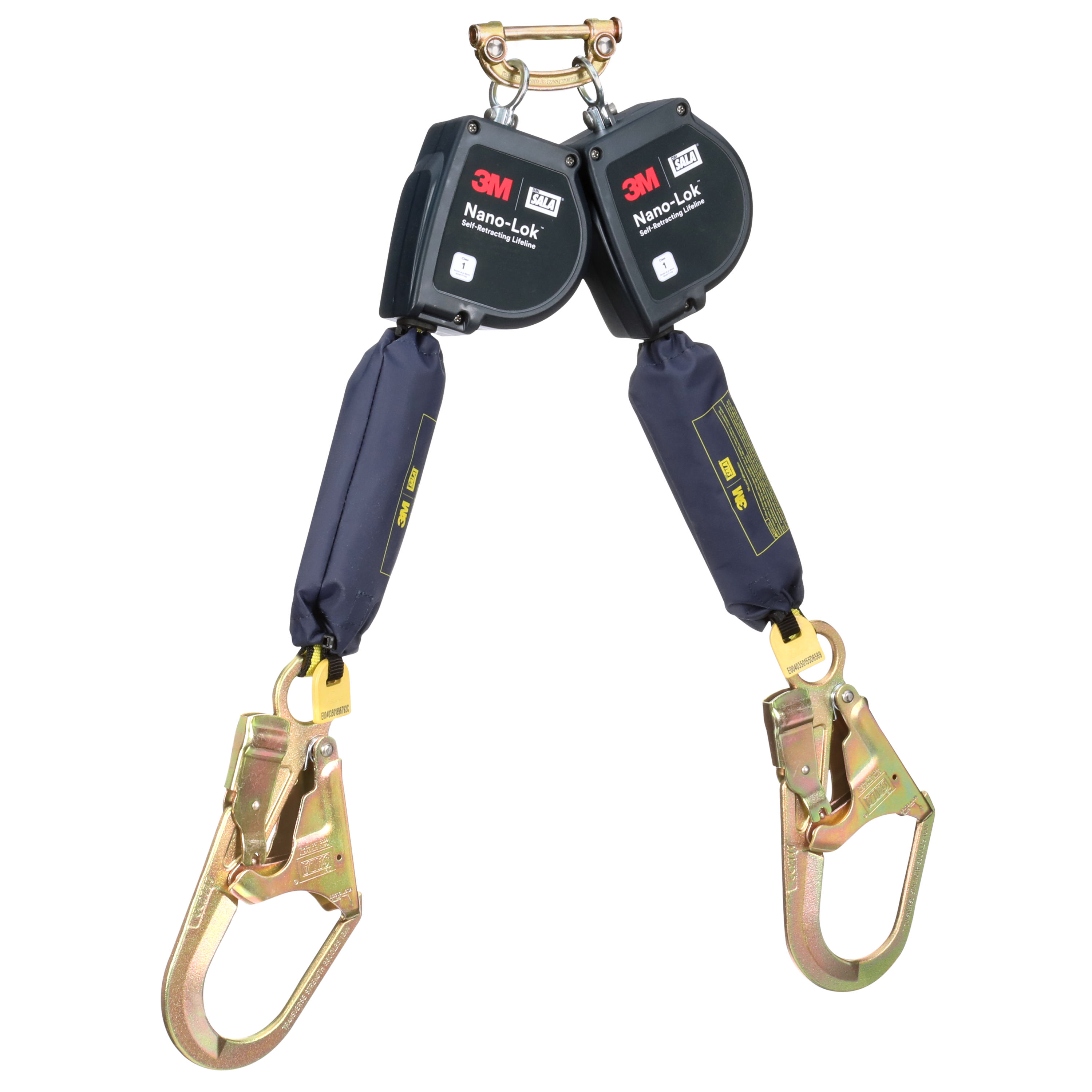 Nano-Lok XL Twin-Leg Self-Retracting Lifeline, Quick Connect, Web, Steel Rebar Hook, 9 ft., Class 1, ANSI - 3M DBI-SALA 3100615 image 0