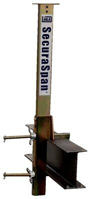 7400087 - SecuraSpan Perpendicular I-Beam HLL Stanchion w/ Base, Fits: 8" to 14" high with flanges up to 2-1/4" thick image 0
