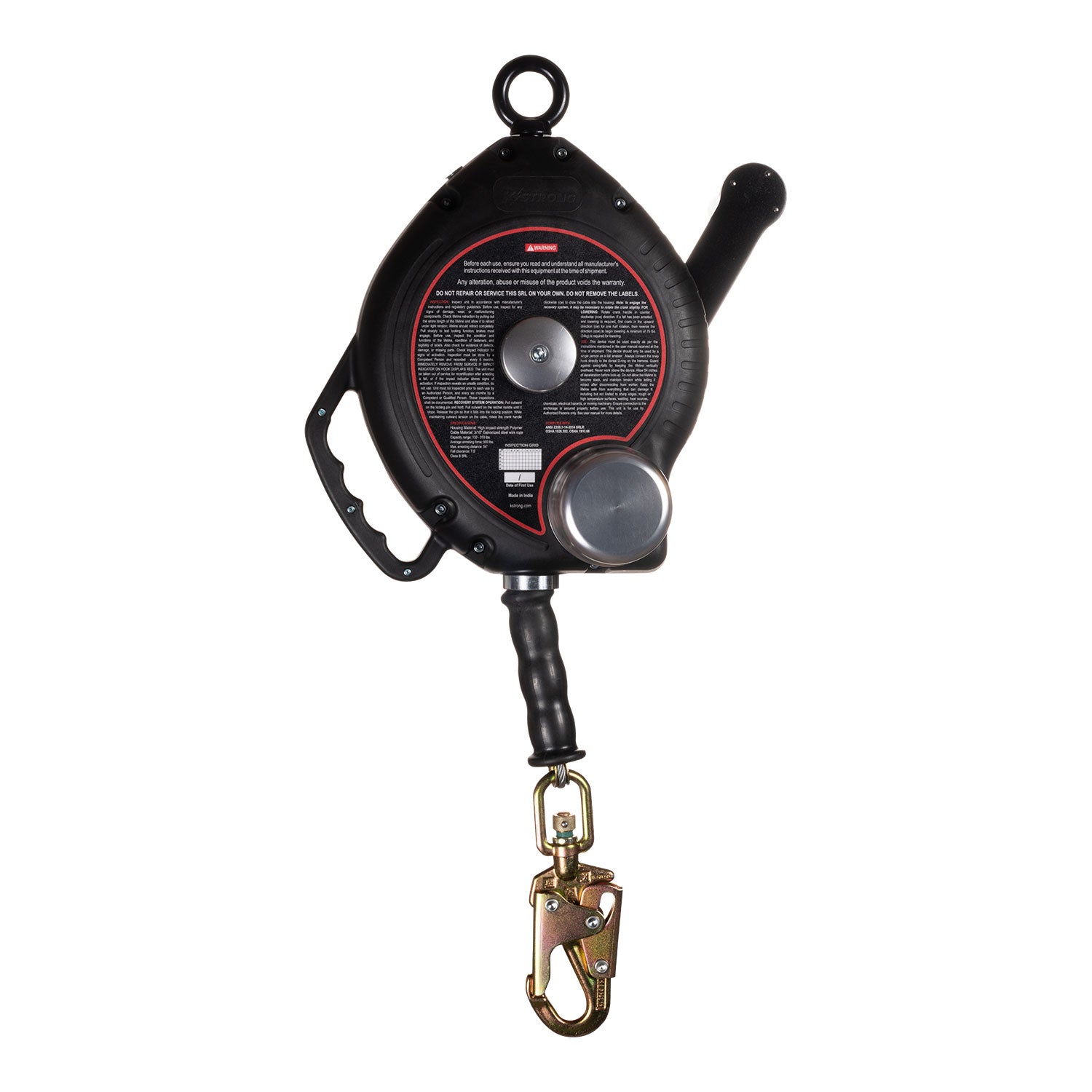 BRUTE 60′ Wire Cable 3-Way Rescue Retrieval SRL-R (ANSI) - KStrong UFS310060R image 2