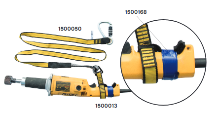 1500015 - Tool Cinch - V-ring attachment point w/ 2 Stabilization wings - 35 lb. capacity - Tool drop prevention tether - Simple cinch design - V-ring attachment - 3M DBI-SALA image 1