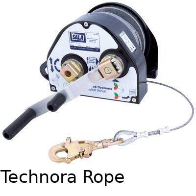 Manual Winch w/ LED Display for Confined Space - 60 ft. (18 m) of 1/4 ...
