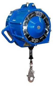 Rollgliss Automatic Descender - Vertical descent device with manual retract - For rescue, evacuation and controlled descent - Stainless steel lifeline w/ snap hook - 3M DBI-SALA 3303018 image 0