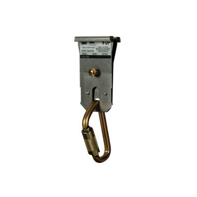 Strut Anchor - For 1-5/8 in. wide concrete and steel struts - One-hand installation - Overhead fall arrest anchor point - Stainless Steel - Saflok Carabiner - 3M DBI-SALA 2104709 image 0