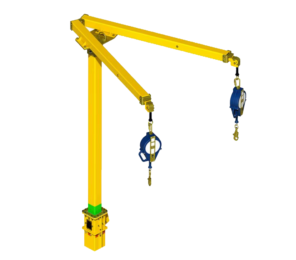 Flexiguard Trailer Mounted Adjustable Height Anchor System, 2 User, 12.75-20.5 ft - 3M DBI-SALA image 1