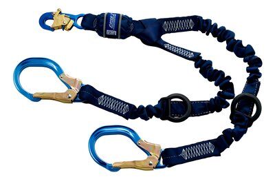 1246032 - Force2 Tie-Off Lanyard, 6 ft. Twin Leg - Rescue d-rings, Connections: Snap Hook / Rebar Hooks image 0